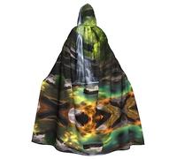 WZYCWB Waterfall Views - Capa de decoración de Halloween, capa con capucha de tamaño grande para adultos, capa de carnaval unisex para bailes de máscaras, juego de rol