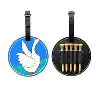 WZYCWB White Goose Spread its Wings - Bolsa de almacenamiento para camisetas de golf con estampado especial, diseño de hebilla portátil para colgar, Black, Talla única, Maleta