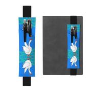 WZYCWB White Goose Spread its Wings - Portalápices de PVC de gran capacidad impreso + bolsa creativa para bolígrafos con banda elástica y diseño antideslizante