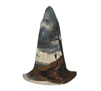 WZYCWB Wind blows - Capa con capucha estampada en L, accesorios para disfraz de fiesta de vacaciones