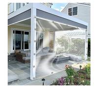 WZYJLyds Claro Lona Alquitranada Exterior Cortina con Ojales, Pérgola Panel Lateral Impermeable para Jardín, Mirador