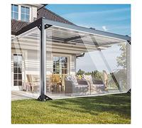 WZYJLyds Cortina Impermeable Transparente Paneles Laterales de Pérgola Cortina de Puerta PVC 0,5 mm Lona Resistente, para Mirador, Exterior, Jardín