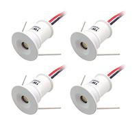 WZYJLyds Focos led empotrables Mini 1W 12V DC Focos Empotrados Concha Blanca para Iluminar Interiores, Mostradores, Iluminación de Acento (Color : Blanco cálido, Tamaño : 120°)