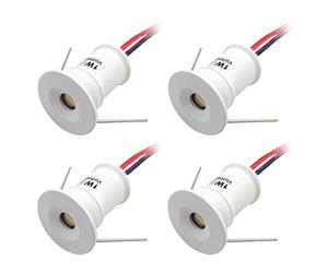 WZYJLyds Focos led empotrables Mini 1W 12V DC Focos Empotrados Concha Blanca para Iluminar Interiores, Mostradores, Iluminación de Acento (Color : Neutral, Tamaño : 120°)