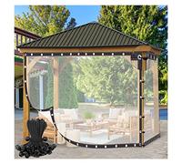 WZYJLyds Lona de plástico transparente para exteriores, resistente al agua, resistente al desgarro, resistente al viento, para techo, camping, cubierta, porche, patio, jardín