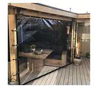 WZYJLyds Lona Impermeable Transparente Vidrio Lona para Exteriores Transparente Cortina Lluvia Exterior con Ojales para Cenador, Porche, Exterior(5x6m)