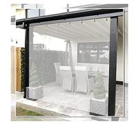 WZYJLyds Paneles Laterales de Lona Impermeable Transparente, Cortinas de Lona Exterior Lona de Plástico PVC para Pérgola, Porche, Patio, Cenador, Cochera, con Ojales (Color : Clear, Tamaño : 2x2.5m)