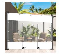 WZYJLyds Paneles Laterales de Lona Transparente Impermeable para Gazebos, Cortinas de Lona con Cremalleras, PVC Cortinas Separador de Lona Alquitranada con Ojales, Cortina de Partición