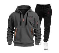 WZYRZ Conjunto deportivo informal de dos piezas para hombre: sudadera con capucha y pantalón de chándal de The Witcher. Moda de invierno y otoño.,D-2x_l