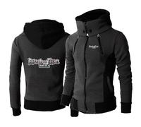 WZYRZ Sudadera con Capucha y Cremallera para Hombre, Estilo Informal, de Manga Larga y Polar, con Bolsillos con Cremallera, de Attack Titan, 2025,A-l