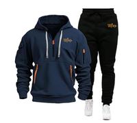 WZYRZ Sudadera con capucha y pantalones para hombre de Doctor Who, sudadera de manga larga con cremallera completa, chaquetas, chándal de manga larga con cordón,A-m