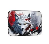 WZYWHJ A Wolf's Head - Funda portátil para portátil de 30.5 cm, diseño de sangre goteando, a prueba de golpes, para hombres y mujeres, viajes de negocios, escuela, oficina, uso diario