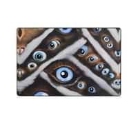 WZYWHJ Alfombra antideslizante con diseño de mal de ojo, suave y cómodo, buena absorción de agua. Nombre para sala de estar y balcón