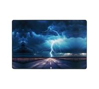 WZYWHJ Alfombra antideslizante con diseño de rayo en un instante. Impresión suave y cómoda, buena absorción de agua. Tamaño para sala de estar y balcón