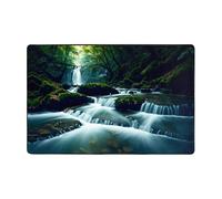 WZYWHJ Alfombra antideslizante con estampado de río en el bosque, 36 x 24 pulgadas, para sala de estar, oficina, mesa de café, cama, balcón