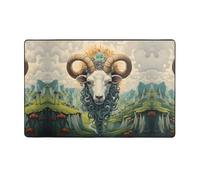 WZYWHJ Alfombra de área para sala de estar, alfombra antideslizante para guardería, alfombra de juego, 60 x 39 pulgadas, estampado The leader of the valley