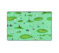 WZYWHJ Alfombras de área, alfombra antideslizante para sala de estar, alfombra de juegos, alfombra de 60 x 39 pulgadas, estampado de golf en el césped