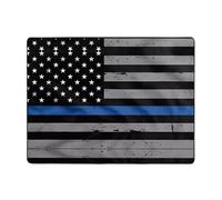 WZYWHJ Alfombras de área, alfombra de sala de estar, alfombra de pasillo, alfombra antideslizante de 63 x 48 pulgadas con bandera de línea azul americana impresa