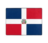 WZYWHJ Alfombras de área, alfombra de sala de estar, alfombra de pasillo, alfombra antideslizante para guardería, alfombra de juegos, alfombra de 63 x 48 pulgadas, estampado de República Dominicana