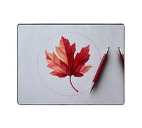 WZYWHJ Alfombras de área, alfombra para sala de estar, alfombra antideslizante para guardería, alfombra de juego, 63 x 48 pulgadas, hoja de arce en un círculo impreso