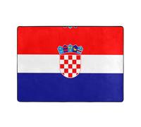 WZYWHJ Alfombras de área, alfombra para sala de estar, alfombra antideslizante para guardería, alfombra de juego, 80 x 58 pulgadas, impresión de la bandera de la República de Croacia