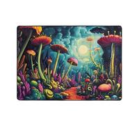 WZYWHJ Alfombras de área, para sala de estar, alfombra antideslizante para guardería, alfombra de juego, 80 x 58 pulgadas, patrón colorido Venus atrapamoscas
