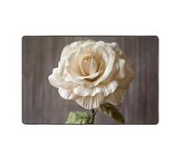 WZYWHJ Alfombras de área, para sala de estar, alfombra de pasillo, alfombra de guardería, alfombra de juegos, alfombra de 60 x 39 pulgadas, color crema Shabby Rose Flower Printed