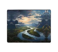 WZYWHJ Alfombras de área, para sala de estar, alfombra de pasillo antideslizante, alfombra de juegos, alfombra de 63 x 48 pulgadas, estampado The Mighty River