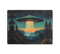 WZYWHJ Alfombras de área, para sala de estar, alfombra de pasillo, antideslizante, alfombra de juegos, alfombra de 63 x 48 pulgadas, maravilloso estampado OVNI