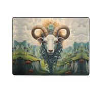 WZYWHJ Alfombras de área, para sala de estar, alfombra de pasillo, antideslizante, alfombra de juegos de 160 x 122 cm, estampado The leader of the valley