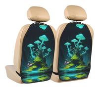 WZYWHJ Almohadilla de almacenamiento bioluminiscente con estampado de musgo para asiento de coche, 2 piezas, protector multifuncional para asiento de asiento después de la instalación