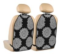 WZYWHJ Almohadilla de almacenamiento para asiento de coche con estampado de mandala, 2 piezas, protector multifuncional para asiento de coche después de la instalación