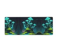 WZYWHJ Almohadilla de teclado de goma extra grande con estampado de musgo bioluminiscente, cojín de escritorio de oficina antideslizante grueso