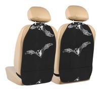 WZYWHJ Bats in The Sky - Almohadilla de almacenamiento para asiento de coche con impresión de murciélagos en el cielo, 2 piezas, bolsa de almacenamiento multifuncional protectora después de la
