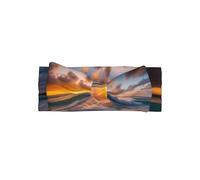 WZYWHJ Beach Maui Hawaii Sunset Sea Waves Clouds Pattern Baby Bow Headbands and Elastic Soft Hair Accessories for Recién Nacidos y Niñas