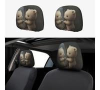 WZYWHJ Bear in The Mirror Prints - Funda de almohada para coche, 2 piezas, accesorios de funda de asiento, funda protectora universal