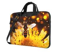 WZYWHJ Bees in Flight Printing - Bolsa portátil ultrafina de un solo hombro, accesorios de computadora, suave a prueba de golpes para portátiles, Black, 14 inch