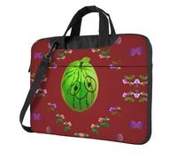 WZYWHJ Big Eye Watermelon Prints - Bolsa para portátil con interior suave, múltiples bolsillos, ideal para hombres, viajes y negocios, color negro, 13 pulgadas