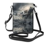 WZYWHJ Big Waves Picture - Bolso cruzado de piel para mujer con correa ajustable para el hombro