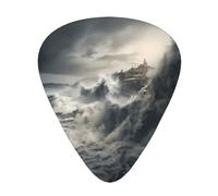 Wzywhj Big Waves - Púas de guitarra impresas de 12 piezas, fácil agarre, para ukelele, guitarra acústica o eléctrica