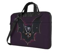 WZYWHJ Black Ghost Bat Prints - Bolsa para portátil con interior suave, múltiples bolsillos, ideal para hombres, viajes y negocios, Negro, 13 inch