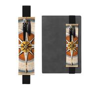 WZYWHJ Black Law of The Compass - Marcapáginas de piel con diseño de navegación, clip elástico para cuadernos y diarios con correa ajustable, capacidad para 2-3 bolígrafos, Black, One Size, Mochila