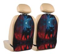 WZYWHJ Black Panther in The Jungle Printing - Almohadilla de almacenamiento para asiento de coche, 2 piezas, protector multifuncional para asiento de coche después de la instalación