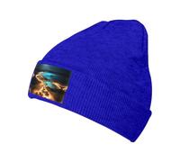 WZYWHJ Black View Under The Moon - Gorro de lana de punto para adultos, cómodo gorro cálido para otoño e invierno, Azul, talla única