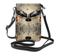 WZYWHJ Bolsa cruzada de cuero con solapa para teléfono con estampado de grúas que muestran vuelo, regalo versátil para mujeres, caminar, acampar, ir de compras y viajes