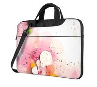WZYWHJ Bolsa para laptop con estampado de fragmentos de color, interior suave, múltiples bolsillos, ideal para hombres, viajes y negocios, negro, 13 pulgadas
