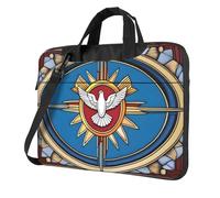 WZYWHJ Bolsa para laptop de 35.6 cm con estampado de espíritu sagrado con interior suave, múltiples bolsillos, ideal para hombres, viajes y negocios