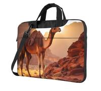 WZYWHJ Bolsa para laptop estampada Camel in the Desert de 14 pulgadas, con interior suave, múltiples bolsillos, ideal para hombres, viajes y negocios