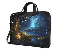 WZYWHJ Bolsa portátil ultrafina para portátil con estampado de mariposas en cuentos de hadas, accesorios de computadora, suave a prueba de golpes para portátiles, Black, 15.6 inch