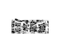 WZYWHJ Bonitas diademas con lazo para bebé con estampado de mapache y accesorios elásticos para el cabello suave para recién nacidos y niñas